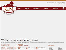 Tablet Screenshot of kmcabinetry.com